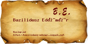 Bazilidesz Edömér névjegykártya